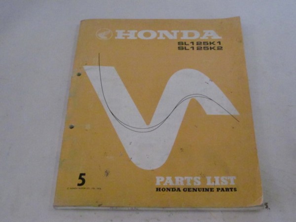 Picture of Parts List Honda SL125K1 ,K2/ gebraucht /Stand 1973