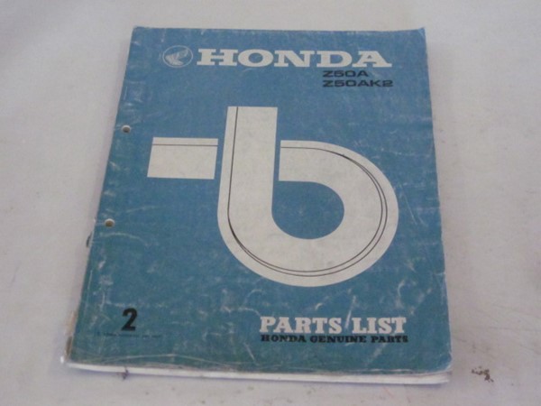 Picture of Parts List Honda Z50 A, Z50 AK2/ gebraucht /Stand 1974