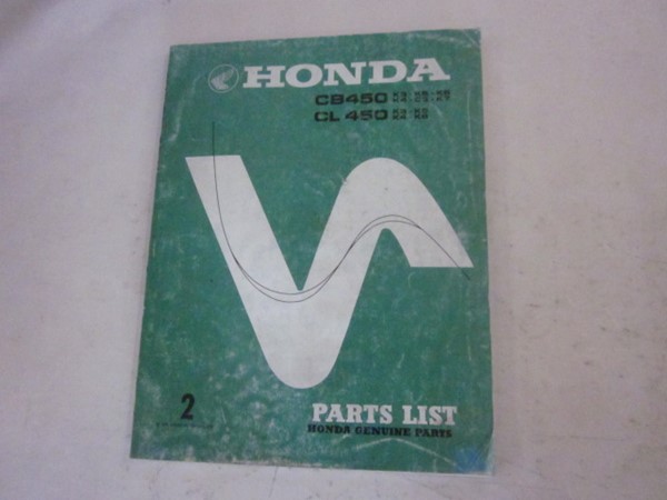 Picture of Parts List Honda CB450 Cl450/ gebraucht /Stand 1972