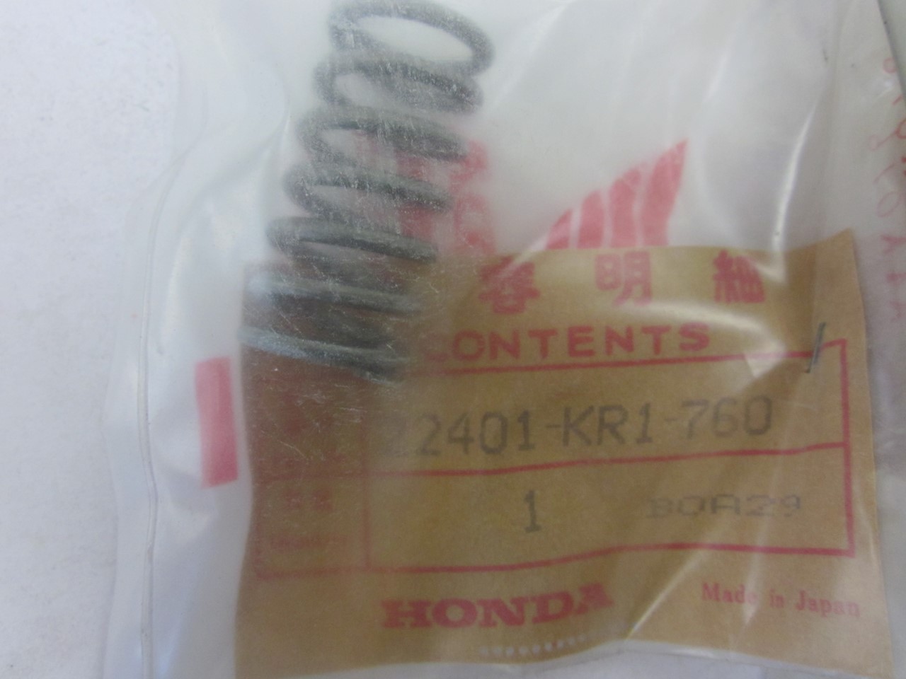 Picture of SPRING,CLUTCH   22401-KR1-760   NS 125 R2J