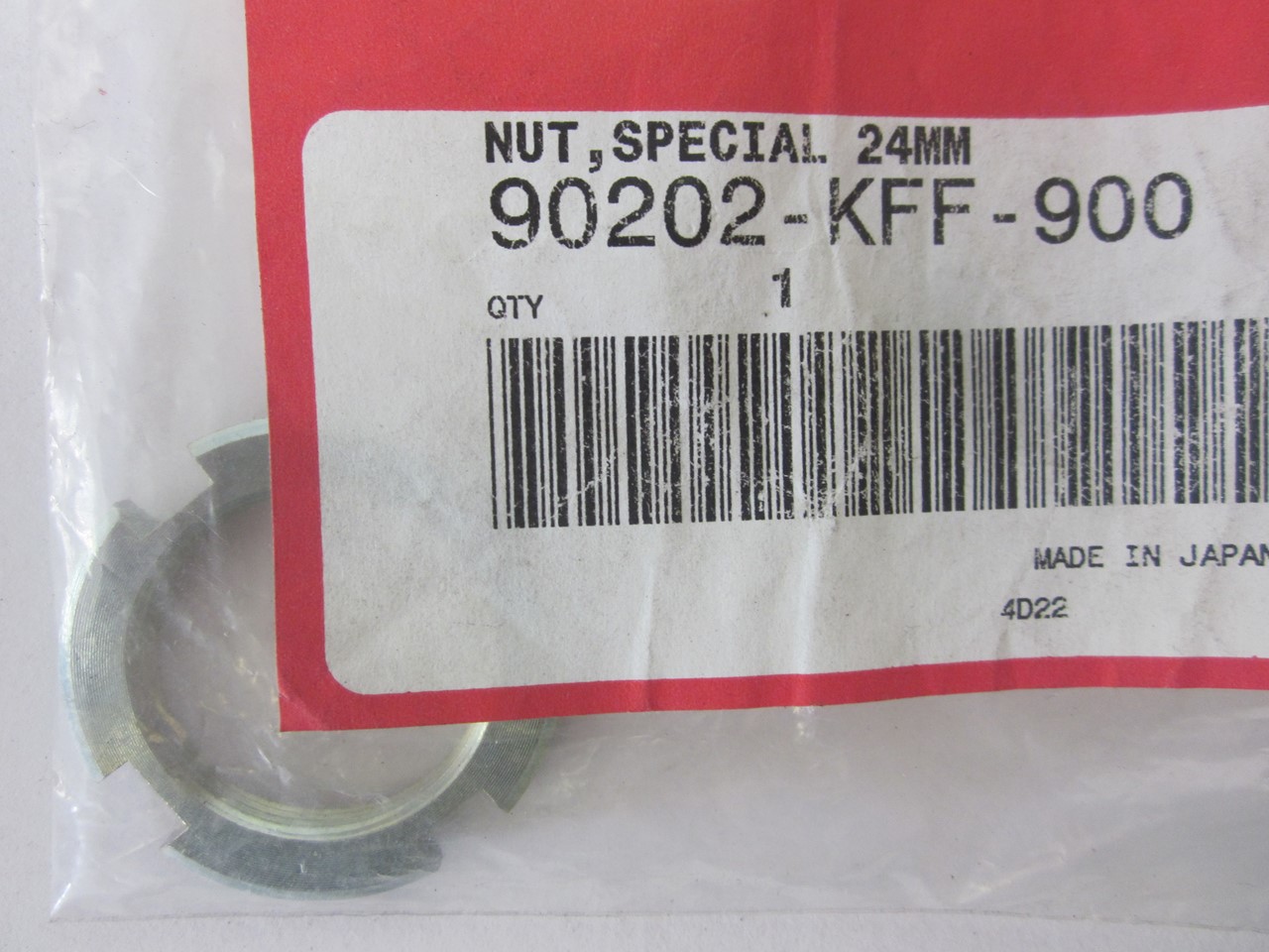 Picture of NUT,SPECIAL 24MM  90202-KFF-900