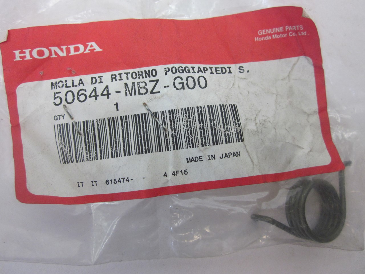 Picture of SPG,L STEP RETURN  50644-MBZ-G00  CB 600 FW