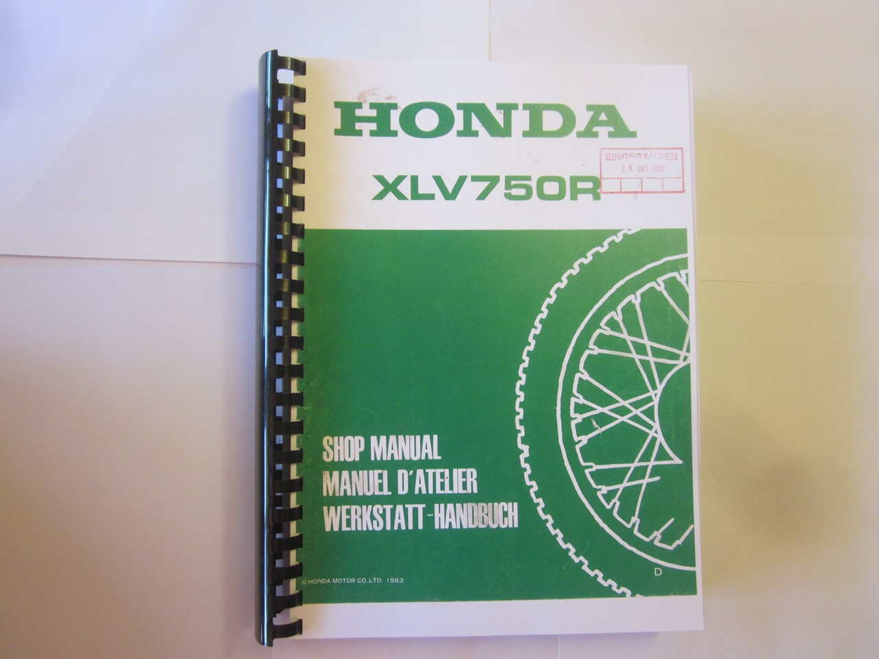 Bild von Werkstatt-Handbuch Honda XLV 750R/ Kopie /Stand 1983