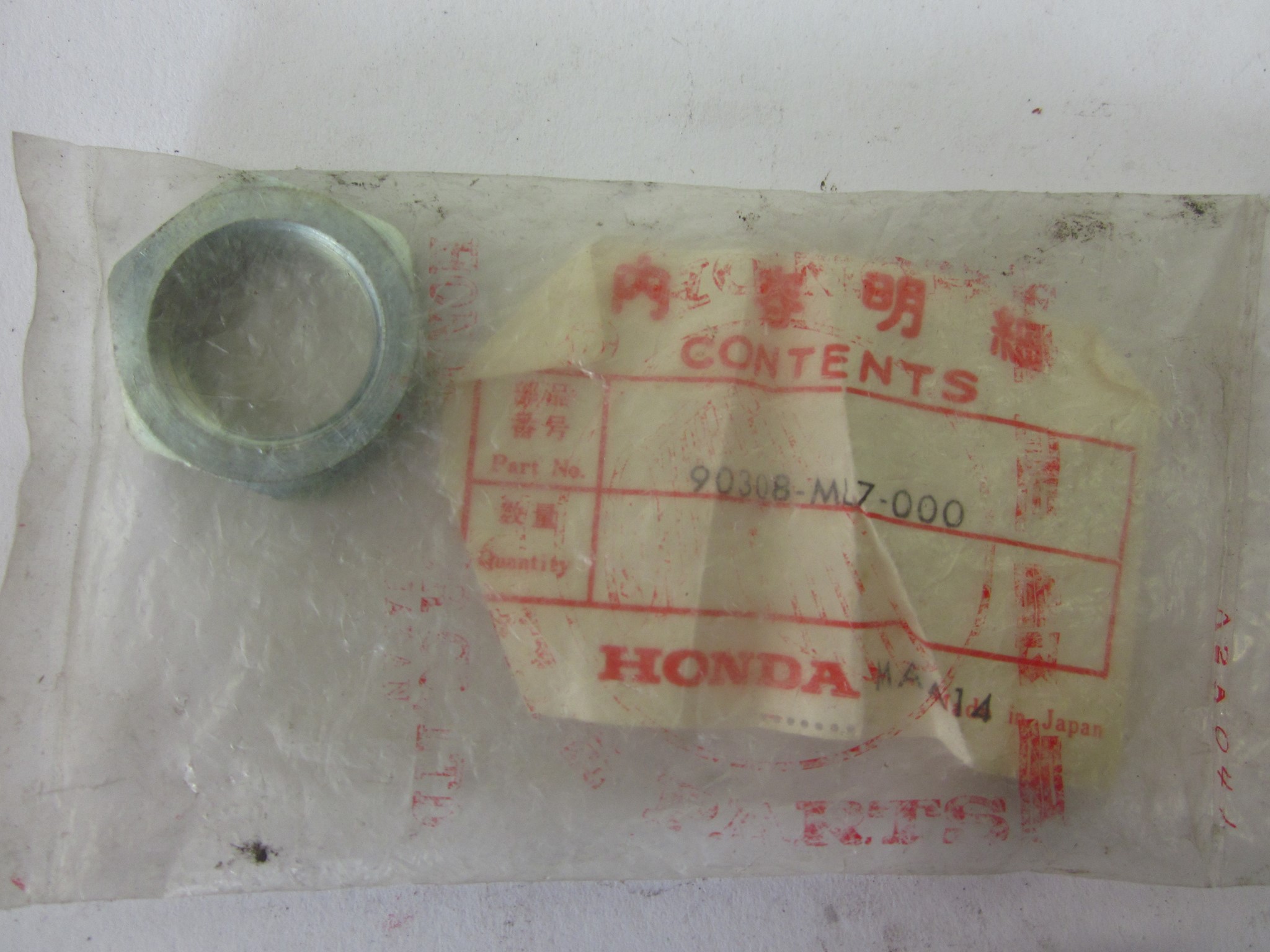 Picture of MUTTER 22MM   90308-ML7-000   VTR 750 F