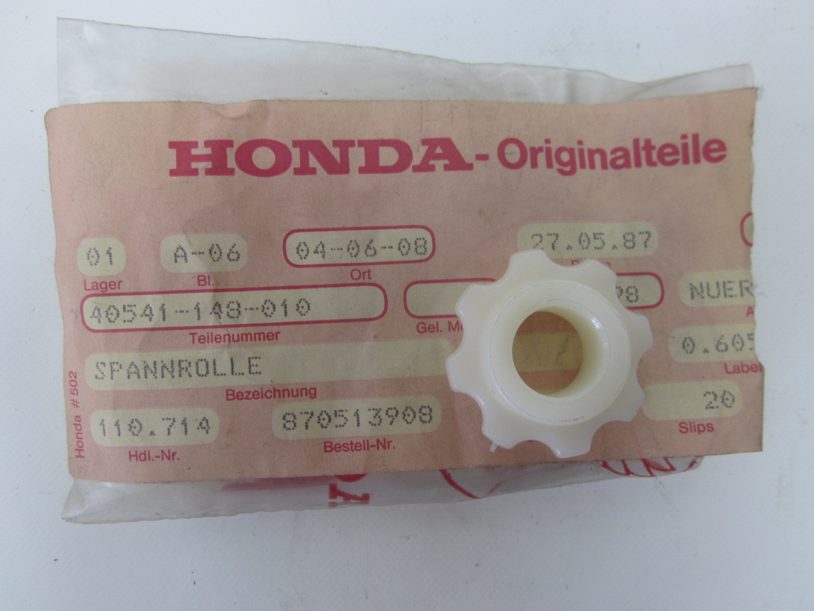 Picture of Honda PA 50 M SPANNER ANTRIEBSKETTE 40541-148-010 ROLLER