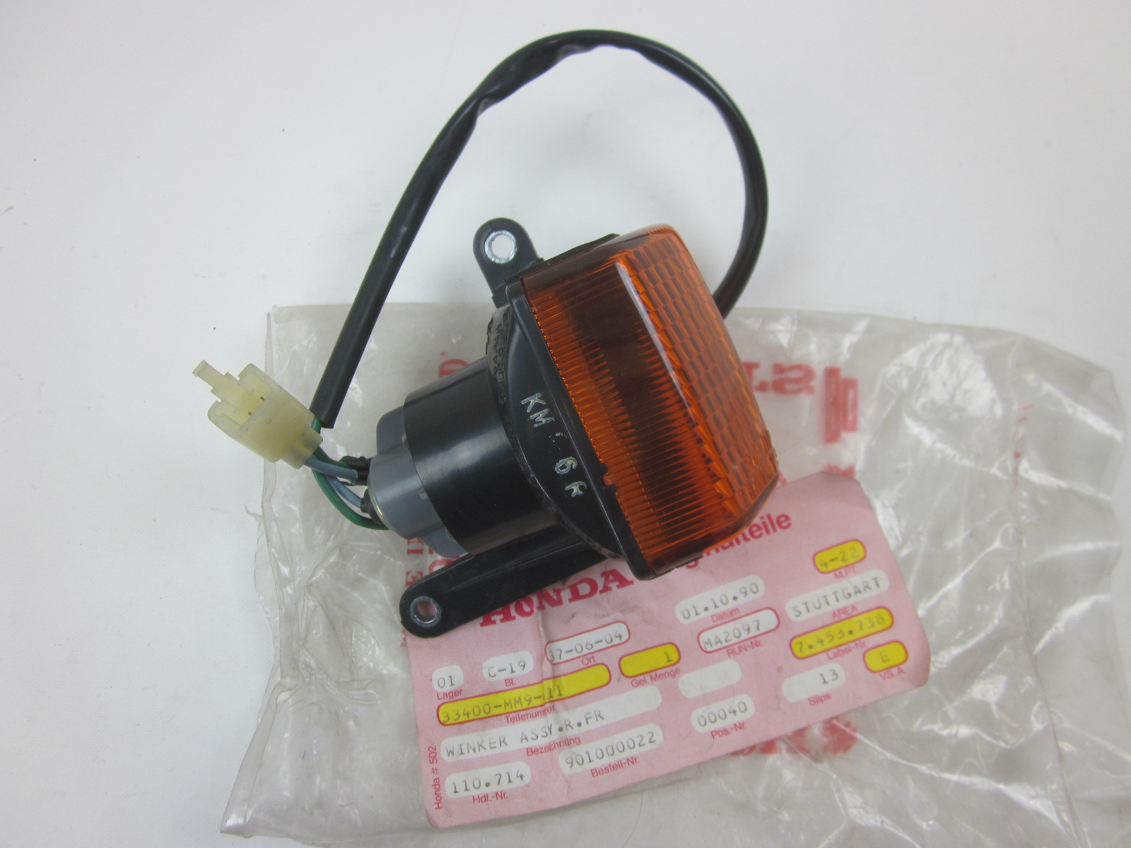 Picture of BLINKER VO.RE.  33400-MM9-611  XL 600 V