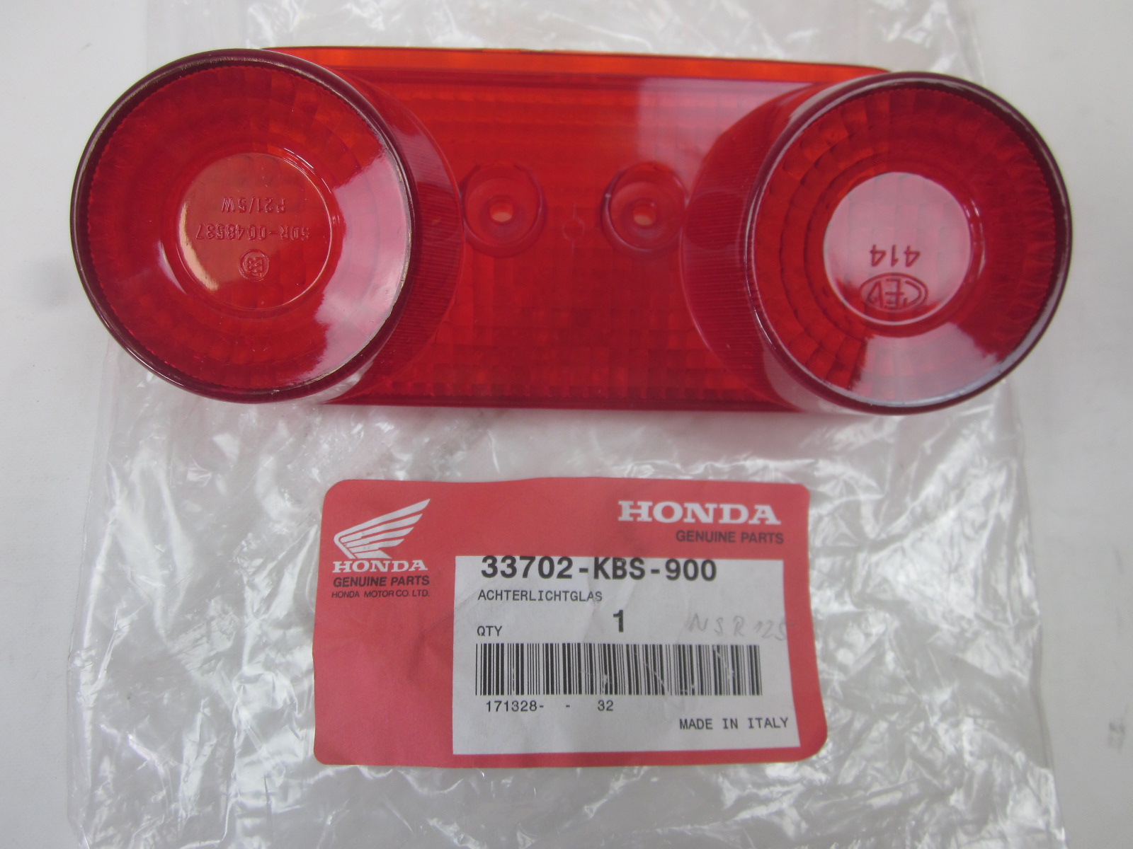 Picture of GLAS, RUECKLICHT  33702-KBS-900  NSR 125