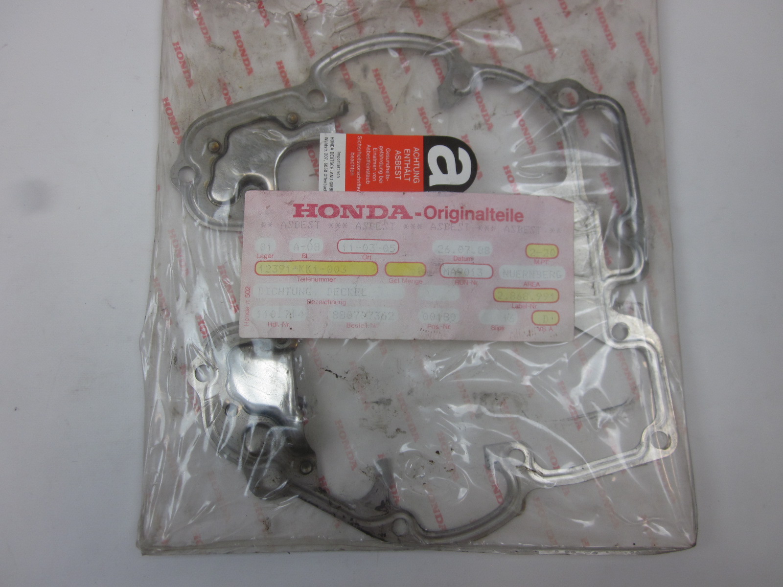 Bild von DICHTUNG ZYLINDERKOPFABD.   12391-KK1-003   XR 250 RE