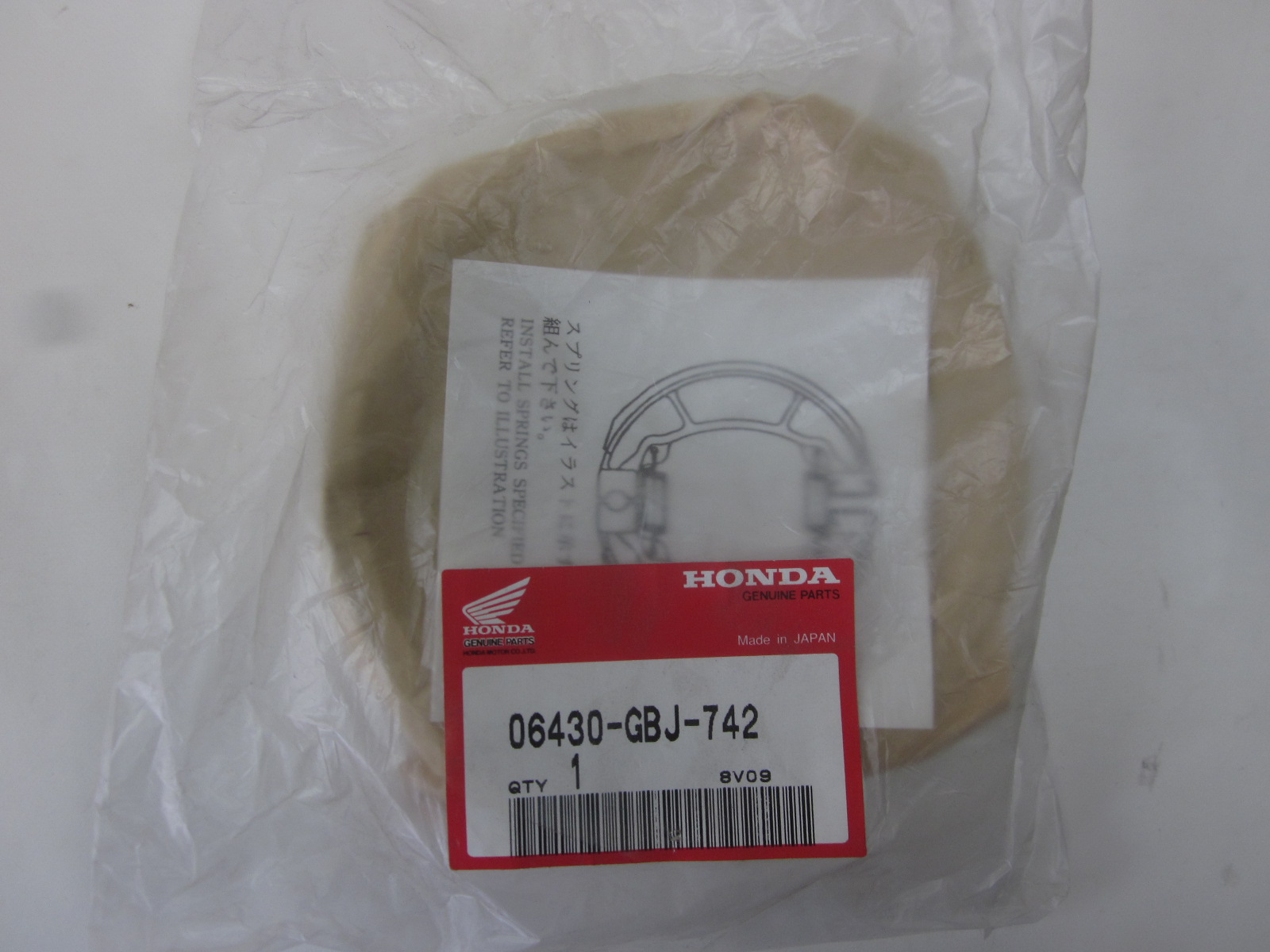 Picture of SHOE SET,BRAKE  06430-GBJ-742  CMX250C