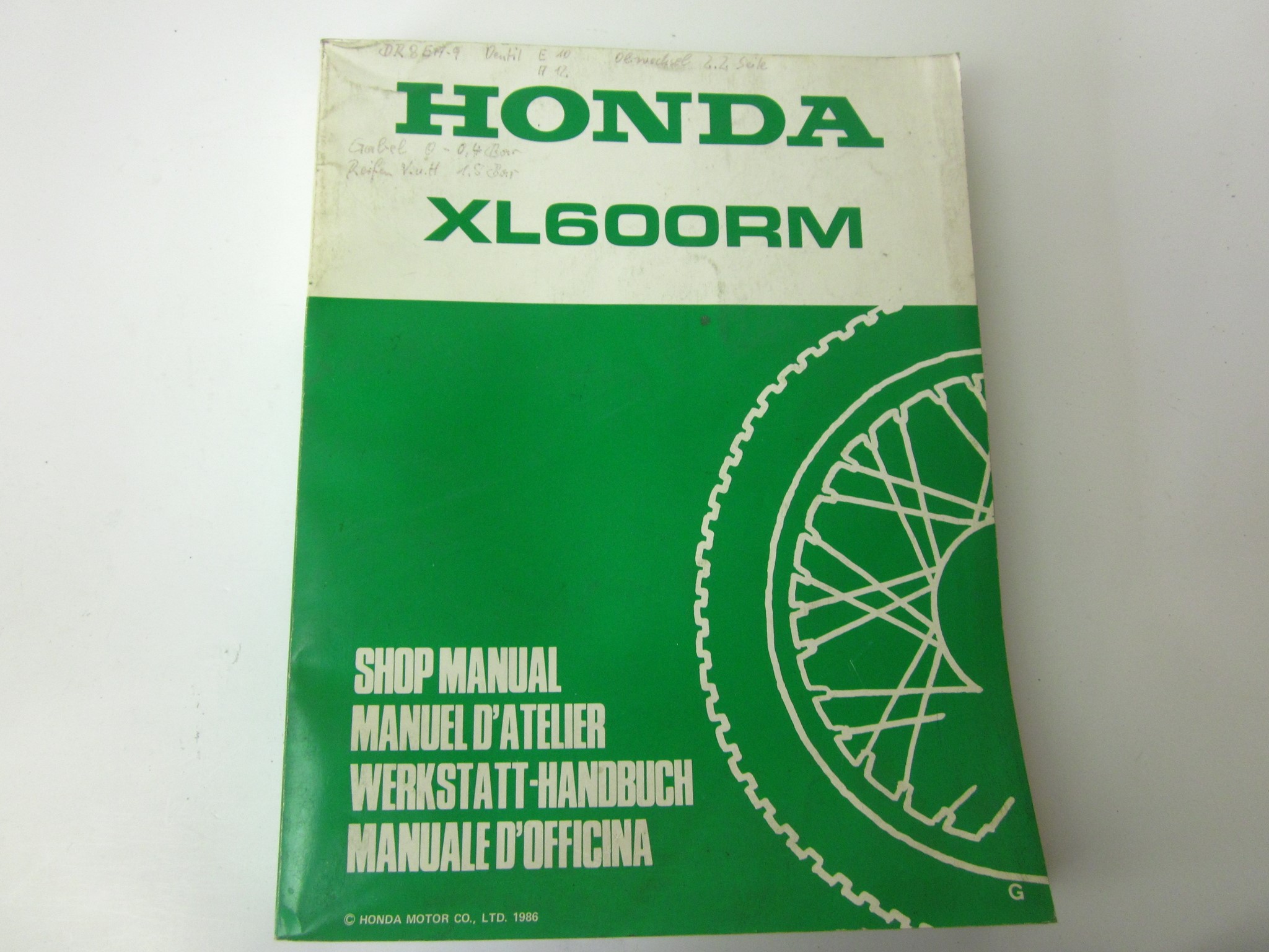 Bild von Werkstatthandbuch Shop Manual Honda XL 600RM  66MM000