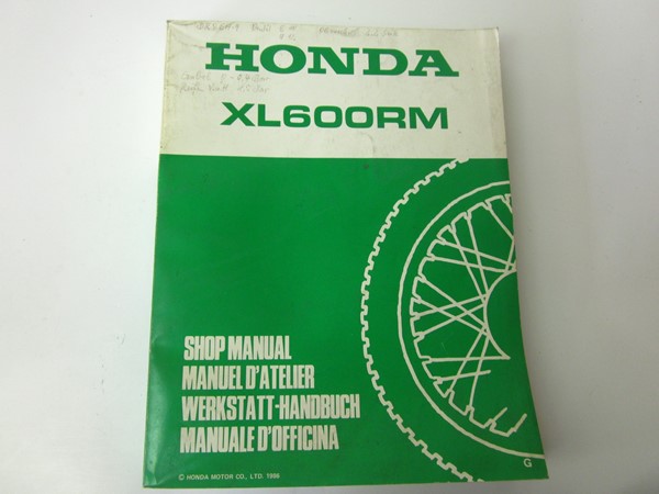 Picture of Werkstatthandbuch Shop Manual Honda XL 600RM  66MM000