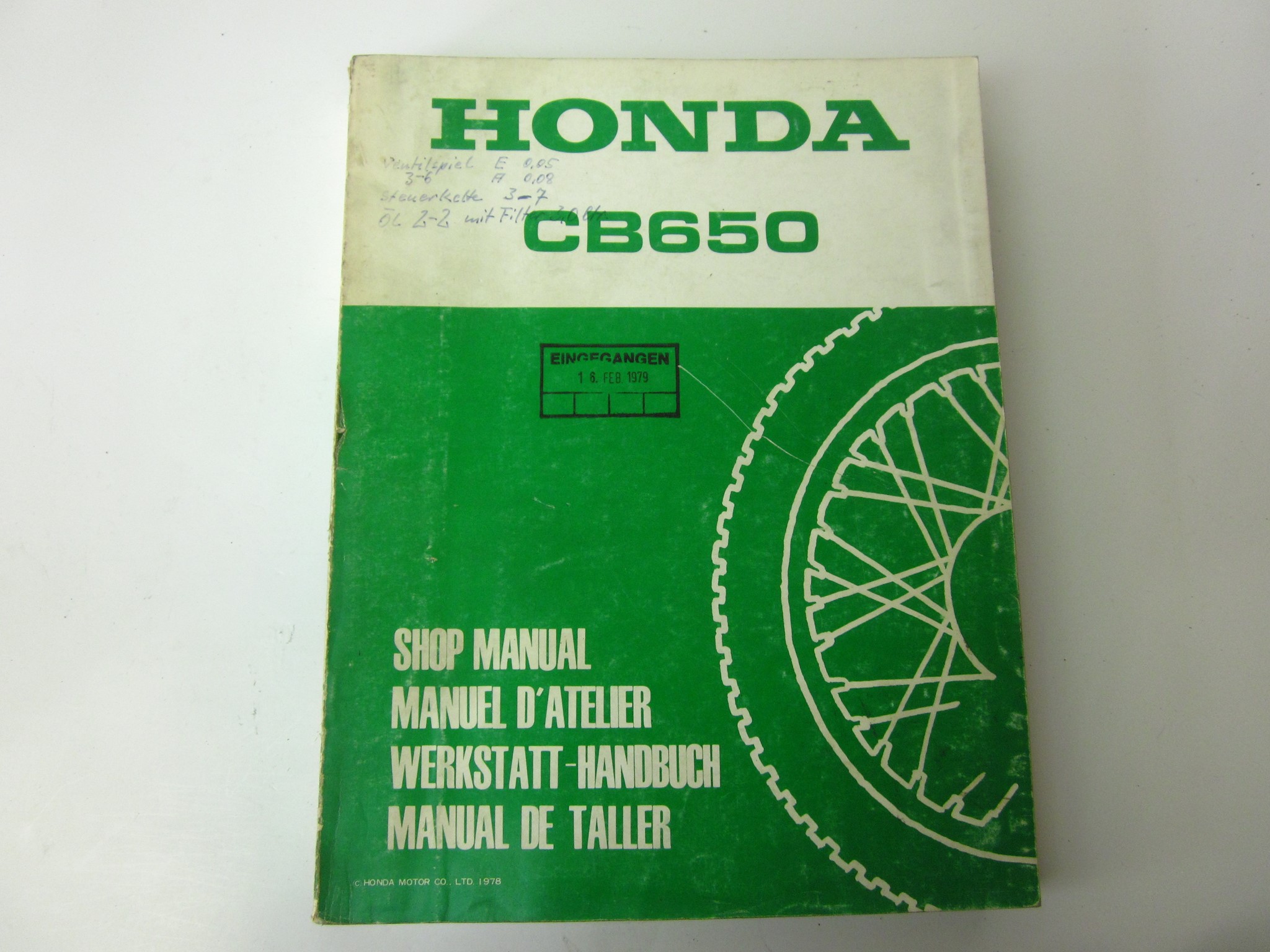 Bild von Werkstatthandbuch Shop Manual CB 650  6642600