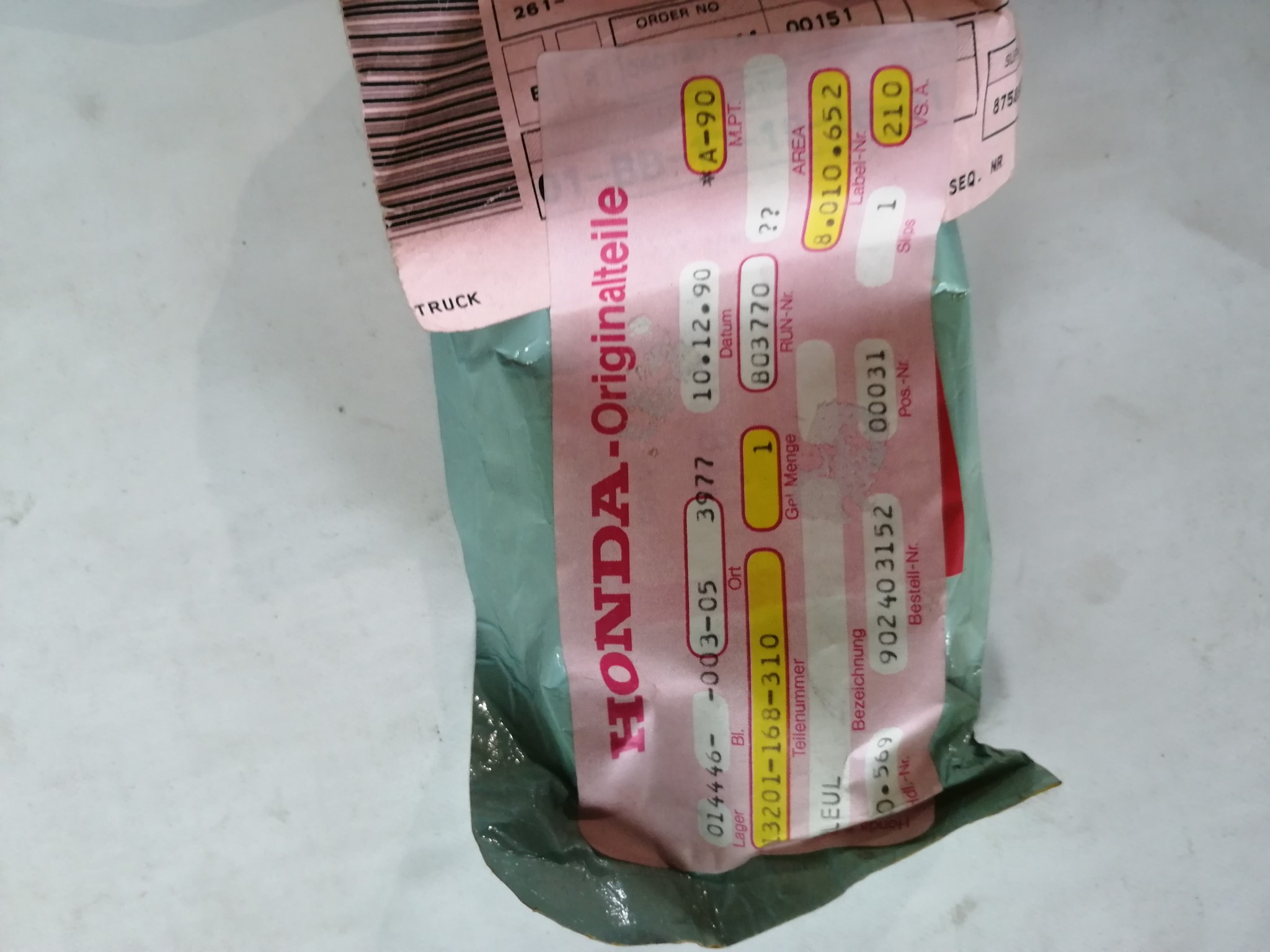 Picture of PLEUEL KOMPLETT  MB 100  13201-168-310