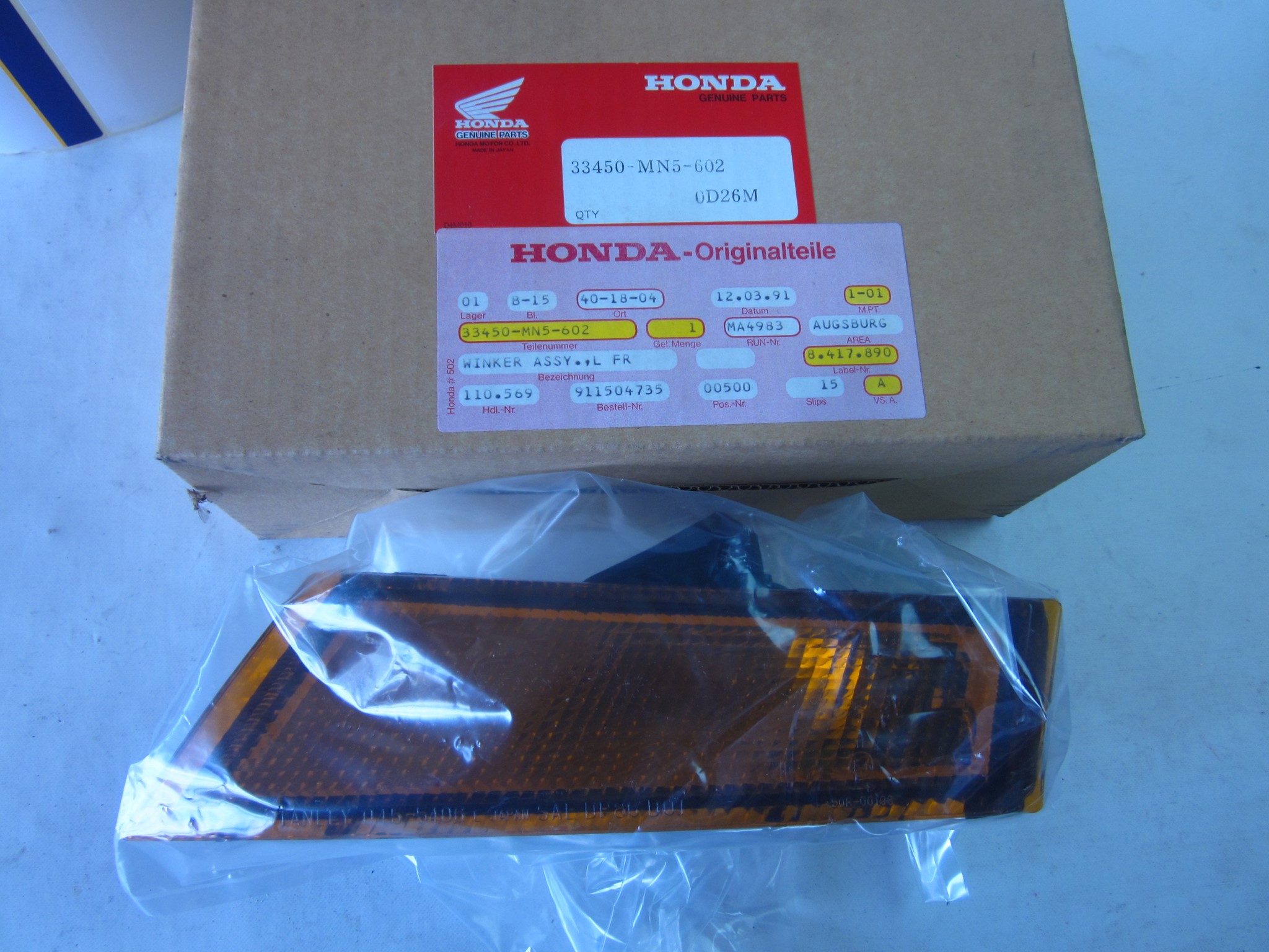 Picture of BLINKER VO.LI.  33450-MN5-602  GL 1500 J