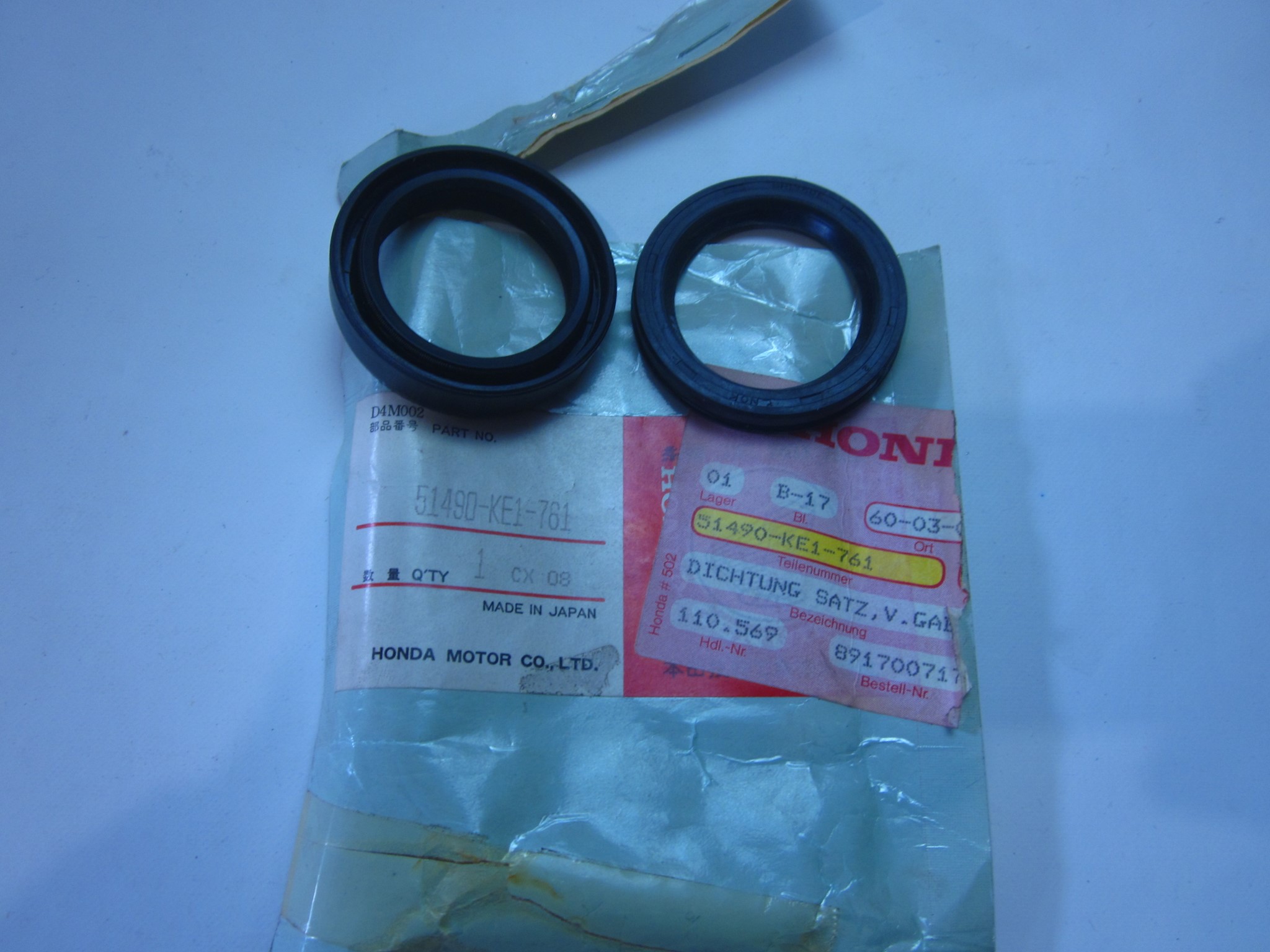 Bild von SEAL SET,FR.FORK  51490-KE1-761  MTX 125 W